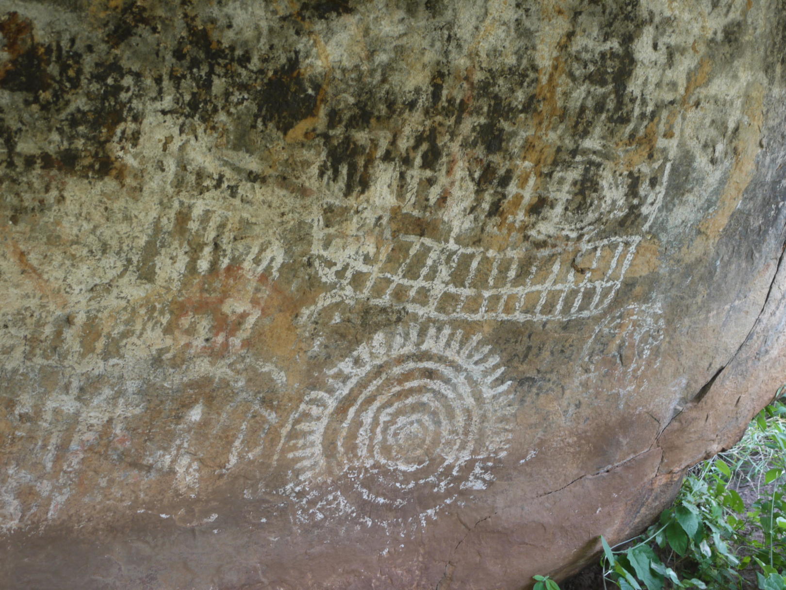 Geometric rock paintings